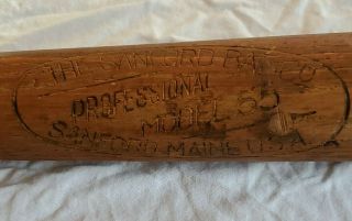 Antique Vintage Baseball Bat Rare 1920s Sanford Maine " Professional Model 55 "