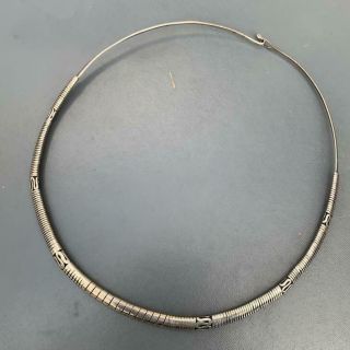 Vintage Solid 800 Silver Ethnic Tribal Torque Hansuli Choker Necklace