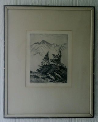LYMAN BYXBE PENCIL SIGNED ETCHING 