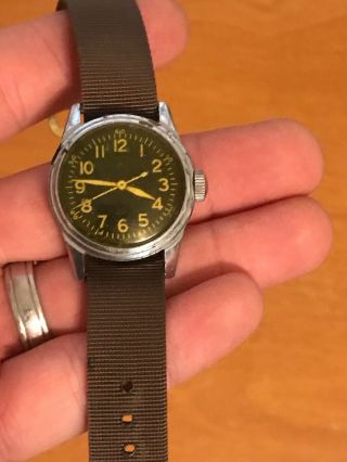 Vintage Elgin Wwii Military Type A - 11 Watch Parts Restoration