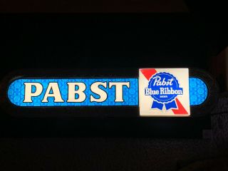 Vintage Pabst Blue Ribbon Beer Light Up Sign