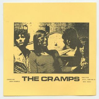 Hear - Rare Punk Ep & Insert - The Cramps As The Sloth - Domino - Demo Cr - Ox2