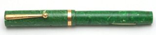 Vintage Sheaffer Lifetime Jade Green Fountain Pen,  C1926,  Full Sized.