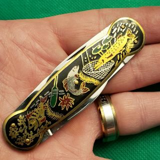 Old Vintage Antique Swedish Eskilstuna Enamel Gents Pocket Knife Knives