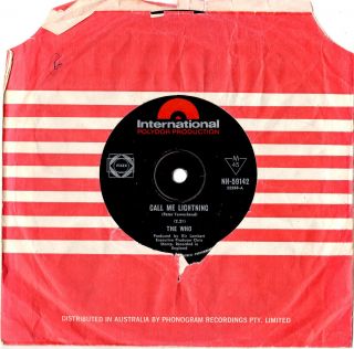 The Who - Call Me Lightning / Dr Jekyll Mr Hyde - Rare 7 " 45 Vinyl Record 1968