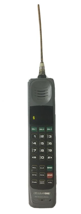 Cellularone Ultra Classic Motorola Vintage Brick Phone Portable W/charger Gray
