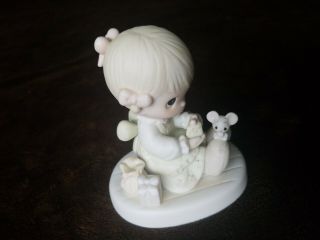 Precious Moments Figurine - Love Is Kind - Gift Girl & Mouse -