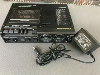 Vintage Marantz Pmd420 Portable Stereo Cassette Recorder W/ Ac Adapter Exc,