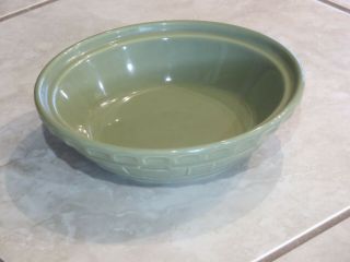 Longaberger Woven Traditions Sage Green Pie Baking Plate Made In Usa Small 7 ",