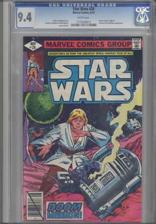 Star Wars 26 Cgc 9.  4 1979 Marvel Comic:doom Mission: Price Drop