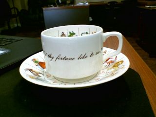Royal Kendal Fortune Telling Teacup And Saucer Set