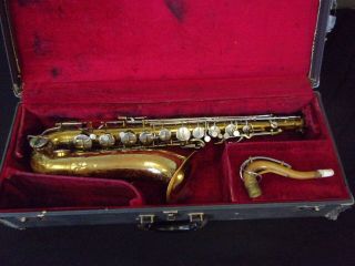 Quality Vintage Bundy Selmer Tenor Saxophone U.  S.  A,  Case