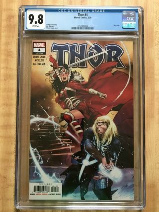 Thor 4 Cgc 9.  8 None Graded Higher Donny Cates Black Winter Galactus