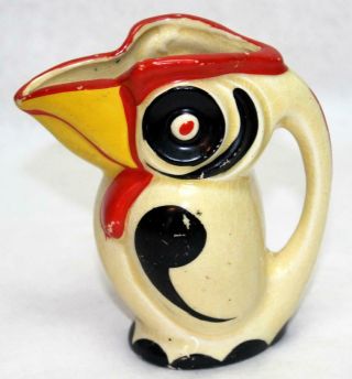 Vintage Deco Ceramic Toucan Creamer Pitcher Made In Japan