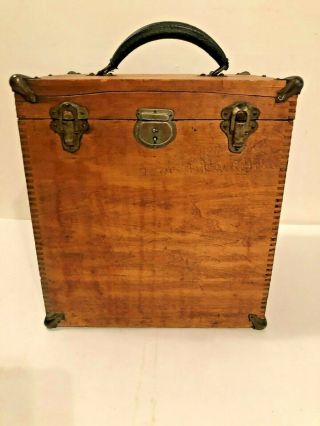 Antique / Vintage Wood Dovetail Document Storge Box