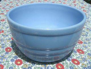 Vintage Jeannette Delphite Blue Horizontal Rib Mixing Bowl 9 3/4 Inch Vguvc Rare