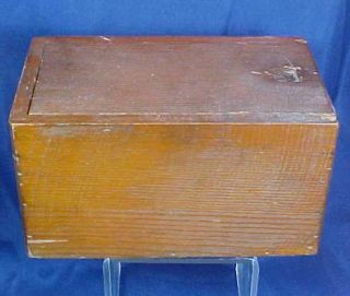 Vintage Wood Box With Sliding Lid Pine Candle Box Small Size