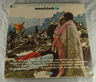 Vintage 1970 Soundtrack Woodstock 33 1/3 Rpm Record Album