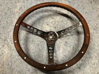Vintage The 500 Superior Performance Products Wood Steering Wheel