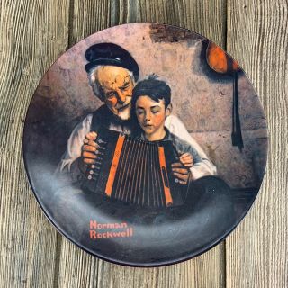 Norman Rockwell 8 1/2 " Collector Plate,  " The Music Maker " 4244g