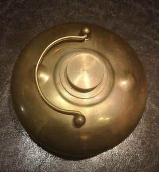 Antique Brass Round Hot Water Bed Warmer Small