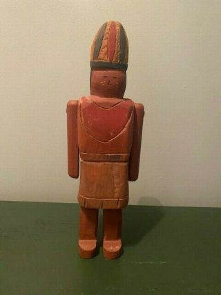 Wolf Creek Usa Vintage Carved Wooden Folk Art Figure – Native American Chief