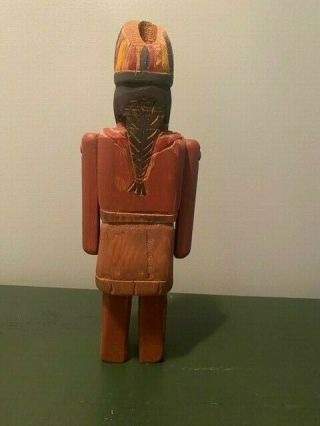 Wolf Creek USA Vintage Carved Wooden Folk Art Figure – Native American Chief 3
