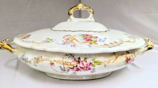 Antique Cp Co Crown Warranted Soup Tureen / Casserole Dish With Lid
