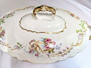 Antique CP Co Crown Warranted Soup Tureen / Casserole Dish With Lid 2