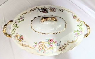 Antique CP Co Crown Warranted Soup Tureen / Casserole Dish With Lid 3