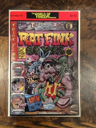 Ed Big Daddy Roth Rat Fink Comix World Of Fandom 1 1990 Nm Comic Signed