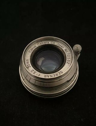 Rare Vintage Canon Serenar 35mm F3.  2 Leica Mount