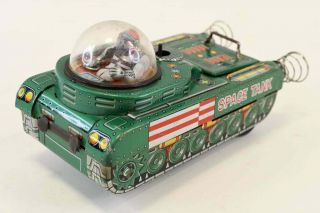 Space Tank Vintage 1950s M - 18 Battery Operated Tin Litho Toy By Masayuda Japan