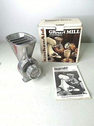 Vintage Kitchenaid Grain Mill Attachment Metal Gm - A