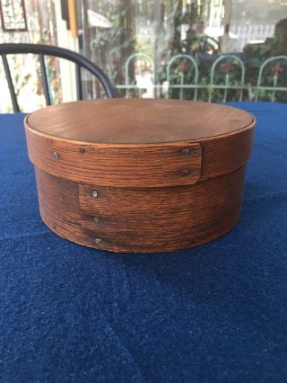 Vintage Bentwood Shaker Style Round Pantry Trinket Box