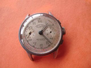 Alsta Delbana Mens Vintage Running 17j Chronograph To Restore