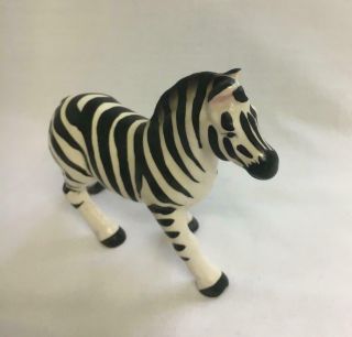 Vintage Small Ceramic Zebra Figure 3 1/2 " Tall Marked Japan