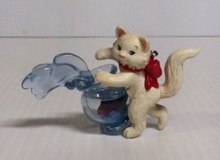 Hallmark Mischievous Kittens 2012 14th In The Series Cat With Fish Bowl Ornament