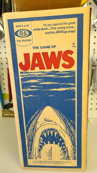1975 Vintage Ideal Game of JAWS Great White Shark w/ Pick & Box 3