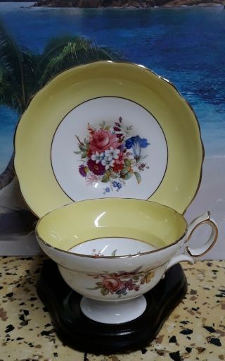 Vintage Hammersley & Co.  Bone China Floral Cup And Saucer - Made In England