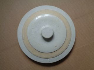 Antique Stoneware 3 Crock Lid Only - 11 " Diameter (8 1/2 " Inside Lip)
