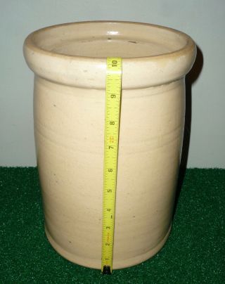 Primitive Vintage Antique Salt - Glazed 10 " Stoneware Crock