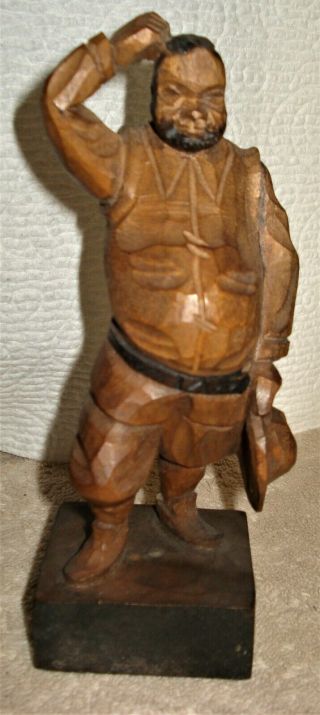 Vintage Ouro Artesania Sancho Panza Hand Carved Wood Figurine Statue Spain 702