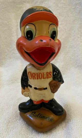 Vintage 1960s Mlb Baltimore Orioles Baseball Bobblehead Nodder Bobble Head