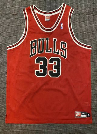 Size 52 Vintage Authentic 1997 - 98 Nike Chicago Bulls Scottie Pippen Away Jersey
