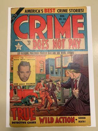 Crime Does Not Pay 116 Comic Book Golden Age 1949 2.  0