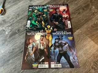 Death Of Wolverine 1 - 4 Nm Midtown Variant Set By J.  Scott Campbell