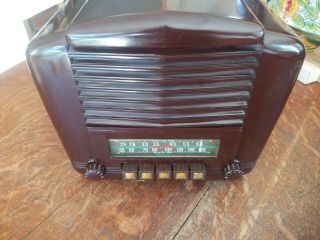 Vintage 1937 Art Deco Crosley Model 628 - B Bc/sw Bakelite Tube Radio