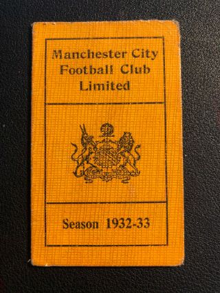 Rare Vintage Original: Manchester City 1932/33 Players 