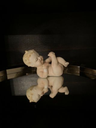 Tmj James Bisque Porcelain Crying Piano Baby Figurine